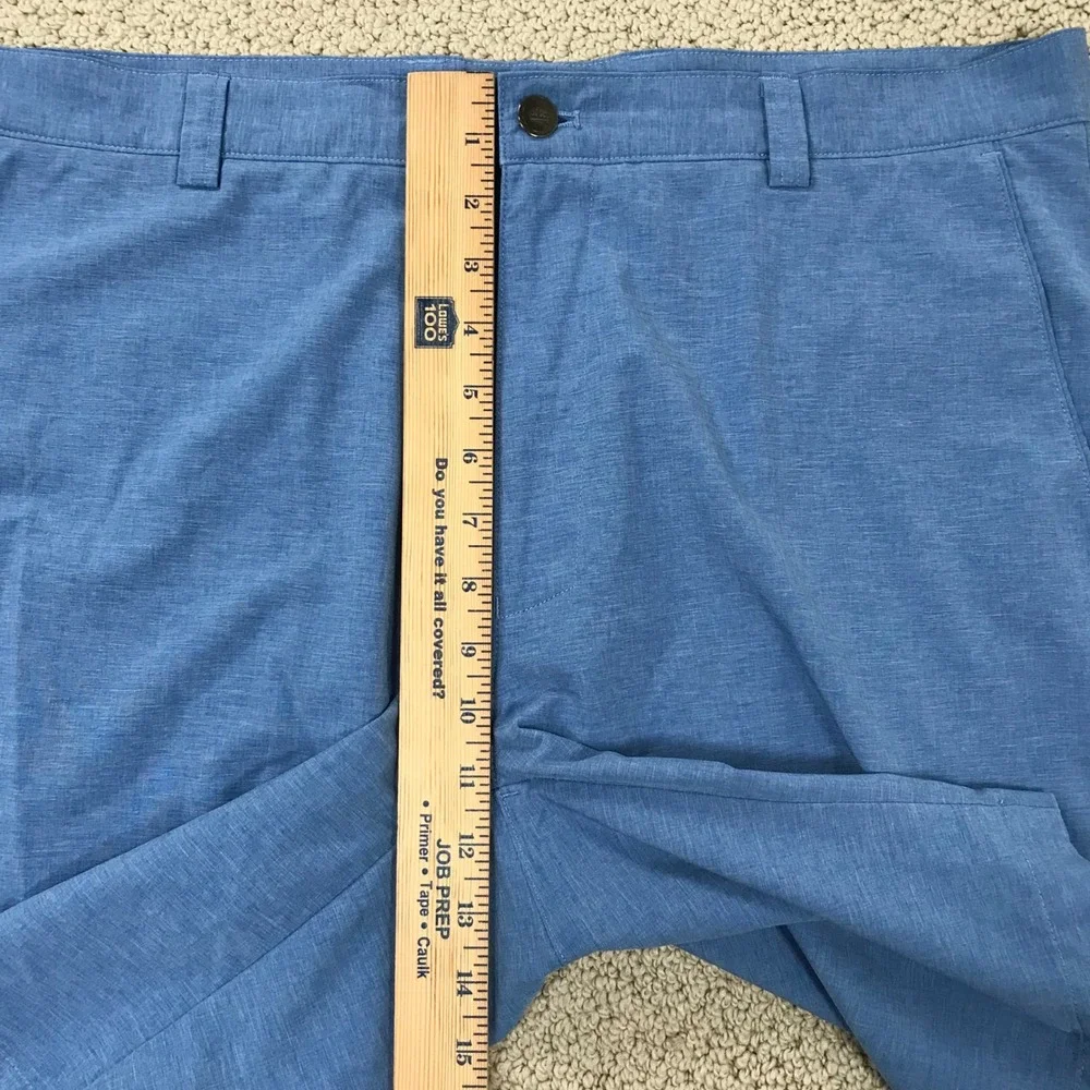 Peter Millar Crown Sport Mens Blue Performance Golf Shorts Size 36 Heathered